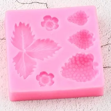 Silicone Mold for 3D Strawberry & Flowers Baking