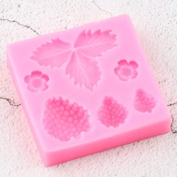 Silicone Mold for 3D Strawberry & Flowers Baking