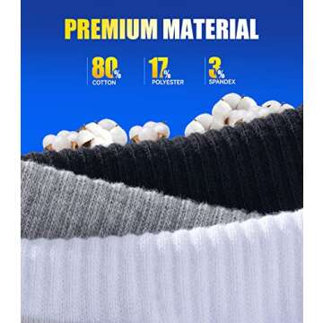 Tmani Cushioned Ankle Socks for Sport and Comfort