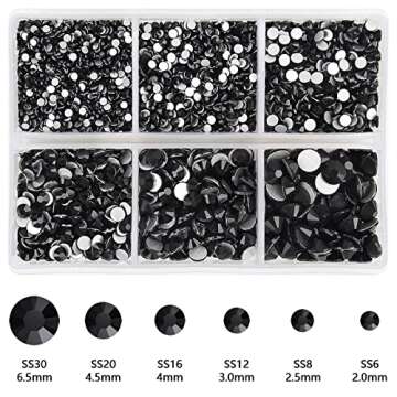 4300PCS Mixed Size Flatback Rhinestones for Crafts