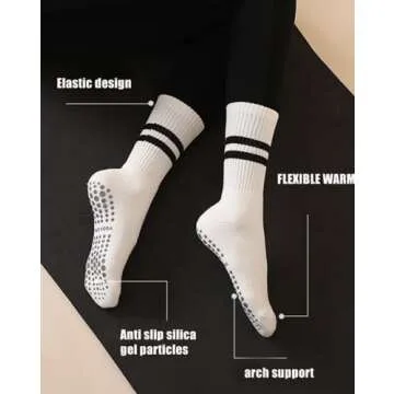 MOKITO Pilates Grip Socks - Non-Slip for Fitness & Style