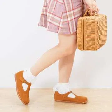 Kiderence Toddler Girls Mary Jane Dress Shoes - Classic Style Flats