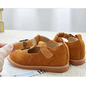 Kiderence Toddler Girls Mary Jane Dress Shoes - Classic Style Flats