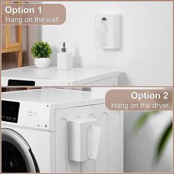 SUBEKYU Magnetic Dryer Sheet Holder for Laundry Room, Dryer Sheet Container,Dryer Sheet Dispenser,Wall Dryer Sheet Box for Laundry Organization and Storage,Plastic Fabric Sheet Holder with Lid,White
