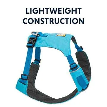 Ruffwear, Hi & Light, Everyday Lightweight Dog Harness, Trail Running, Walking, Hiking, All-Day Wear, Blue Atoll, X-Small
