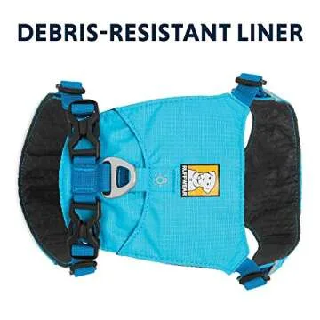 Ruffwear, Hi & Light, Everyday Lightweight Dog Harness, Trail Running, Walking, Hiking, All-Day Wear, Blue Atoll, X-Small