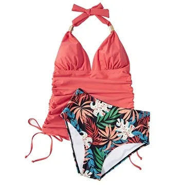 SUUKSESS Halter Tankini with Tummy Control for Women