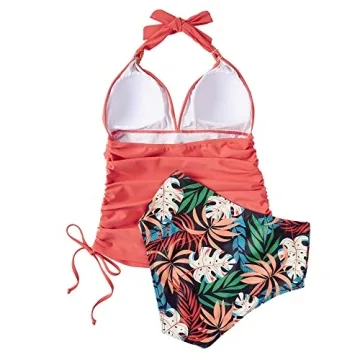 SUUKSESS Halter Tankini with Tummy Control for Women