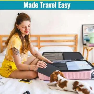 ExploreBliss Packing Cubes for Suitcases 8 Set, Durable Packing Cubes, Foldable Suitcase Organizer Bags Set for Travel Accessories for Luggage(Grey)