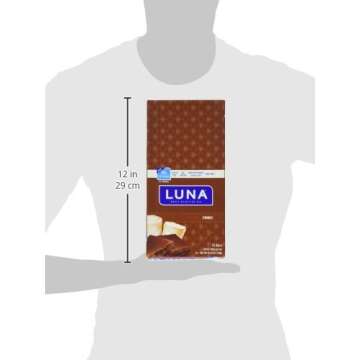 LUNA BAR - Gluten Free Snack Bars - S'mores Flavor - 8g of protein - Non-GMO - Plant-Based Wholesome Snacking - On the Go Snacks (1.69 Ounce Snack Bars, 15 Count)