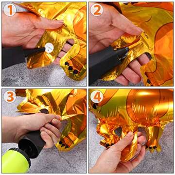 Gejoy Dinosaur Foil Balloons 13 Pieces Dinosaur Aluminum Helium Balloons for Dinosaur Theme Jungle Party Birthday Baby Shower Decorations