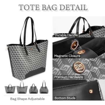 PS PETITE SIMONE Large Tote Bags for Women Designer Handbags Big Purses Leather Tote Bag for Work Travel