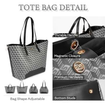 PS PETITE SIMONE Large Tote Bags for Women Designer Handbags Big Purses Leather Tote Bag for Work Travel