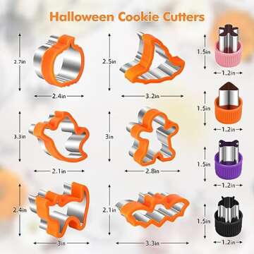 NPET Halloween Cookie Cutters - 10Pcs Fun Baking Set