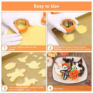 NPET Halloween Cookie Cutters - 10Pcs Fun Baking Set