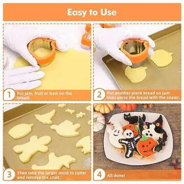 NPET Halloween Cookie Cutters - 10Pcs Fun Baking Set