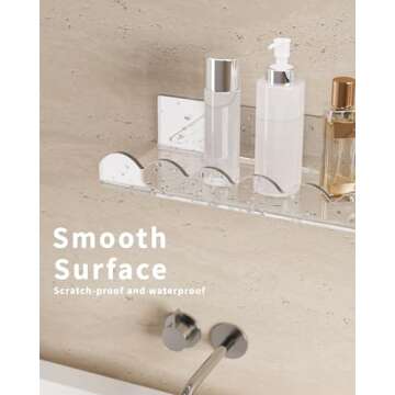 G&W Gruwald 4 Pack Clear 15.7 Inches Acrylic Book Shelf for Kids Room, Floating Kids Book Shelves for Wall, Nursery Book Shelves, Magazine Rack, Picture Ledge (Clear, 15.7)