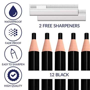 12 Piece Eyebrow Pencil & Mapping String Set for Flawless Brows