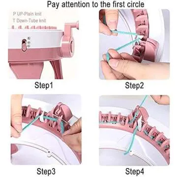 Sentro Knitting Machine, 48 Needles Knitting Loom Machine with Row Counter, Knitting Board Rotating Double Knit Loom Machine Kit
