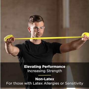 THERABAND Resistance Band 25 Yard Roll, Thin Yellow Non-Latex Professional Elastic Bands For Upper & Lower Body Exercise Workouts, Physical Therapy, Pilates, & Rehab, Dispenser Box, Level 2