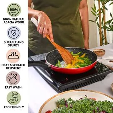 Elegant Folkulture Wooden Cooking Utensils Set of 6