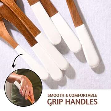 Elegant Folkulture Wooden Cooking Utensils Set of 6