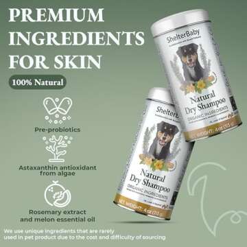 Dry Shampoo for Dogs – Itchy Skin & Hot Spot Relief, Yeast Infection & Paw Licking Treatment, Anti...