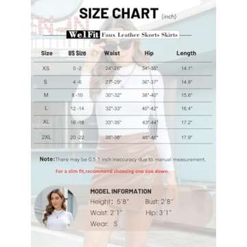 We1Fit Faux Leather Skorts for Woman Dressy Casual High Waisted PU Leather Shorts Ruched Wrap Skorts Skirts Brown
