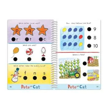 Educational Insights Hot Dots Jr. Pete The Cat - Preschool Rocks Set with Interactive Pen Included, 200+ Multi-Subject Lessons, Homeschool & Preschool Readiness Learning Workbooks, Ages 3+