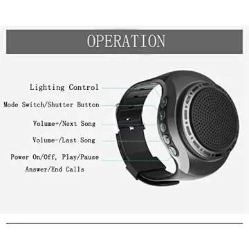 ORIDECOR Wearable Waterproof Bluetooth Speaker Watch