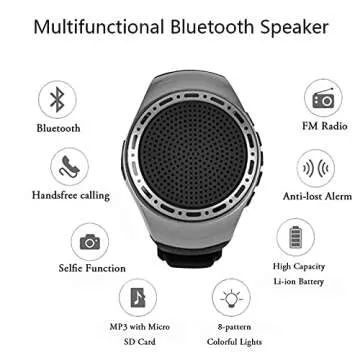 ORIDECOR Wearable Waterproof Bluetooth Speaker Watch