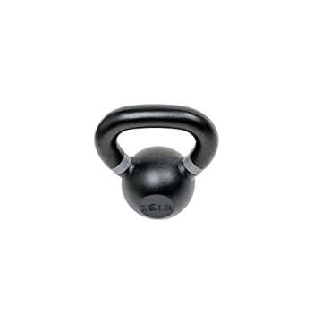 Tru Grit Fitness – Cast Iron Kettlebells – 15lb – Easy Grip Handle – Powder Coated - Home Gym or Office Strength Training Equipment