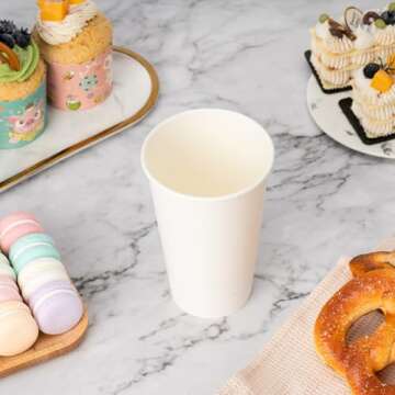 YEEHAW 100 Pack Leak-proof Coffee Cups with Lids