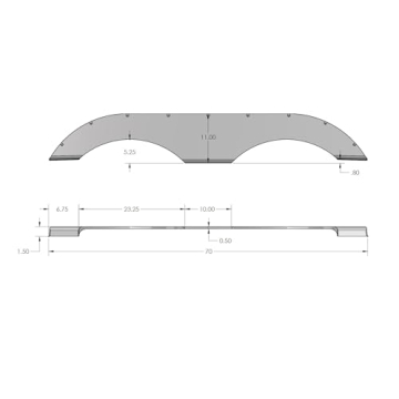 Universal Fit Trailer RV Fender Skirts Duo for Campers