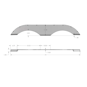 Universal Fit Trailer RV Fender Skirts Duo for Campers