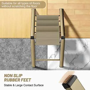 Stylish 4 Step Folding Ladder with 330 lbs Capacity