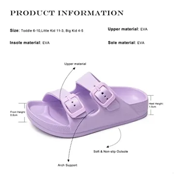 FUNKYMONKEY Kids Adjustable Double Buckle Sandals