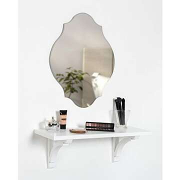 Kate and Laurel Corblynd 24" White Wall Shelf for Home