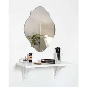 Kate and Laurel Corblynd 24" White Wall Shelf for Home
