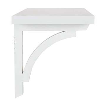 Kate and Laurel Corblynd 24" White Wall Shelf for Home