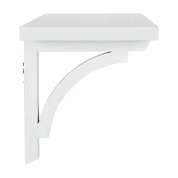 Kate and Laurel Corblynd 24" White Wall Shelf for Home
