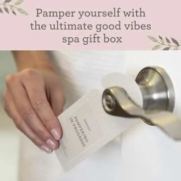 Lizush Luxury Spa Gift Basket And Self Care Gifts For Women With Lavender Soap Bar, Scrub, Candle, Bath Salt, Lip Balm, Facial Mask, Sponge - Lizush Card - 7 Piece Set