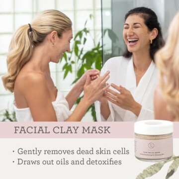 Lizush Luxury Spa Gift Basket And Self Care Gifts For Women With Lavender Soap Bar, Scrub, Candle, Bath Salt, Lip Balm, Facial Mask, Sponge - Lizush Card - 7 Piece Set