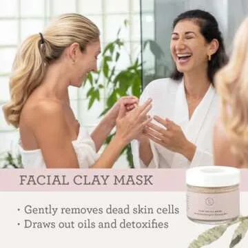 Lizush Luxury Spa Gift Basket And Self Care Gifts For Women With Lavender Soap Bar, Scrub, Candle, Bath Salt, Lip Balm, Facial Mask, Sponge - Lizush Card - 7 Piece Set