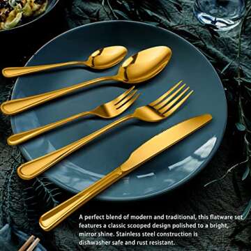 Elevate Dining with KONIGEEHRE 60 PCS Silverware Set