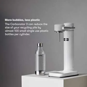 aarke - Carbonator III Premium Carbonator/Sparkling & Seltzer Water Maker with PET Bottle (White)