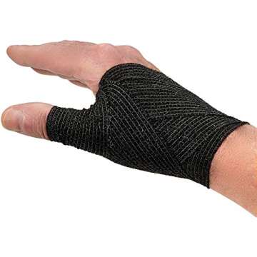 BISIBITA2 Sensi Wrap Grip Cover Sports Self Bandage Rolls 2-inch x 5-Yards 24pcs (Black)