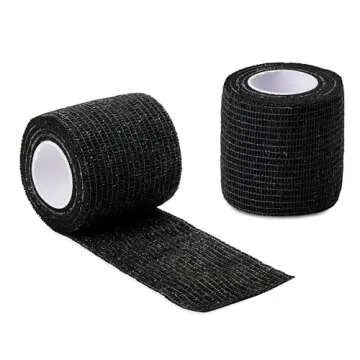 BISIBITA2 Sensi Wrap Grip Cover Sports Self Bandage Rolls 2-inch x 5-Yards 24pcs (Black)