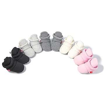 Babelvit Newborn Baby Boy Girl Soft Fleece Booties Stay On Infant Slippers Socks Shoe Non Skid Gripp...