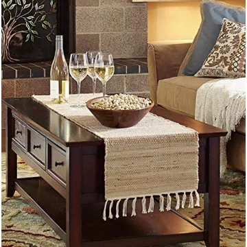 Eco-Friendly Vintage Jute Table Runner for Boho Decor